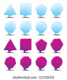 Different speech bubbles. Easy color change. Illustrator 10.