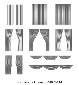 Different stage curtains vector collection