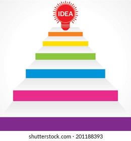 Different stairs required for idea stock vector