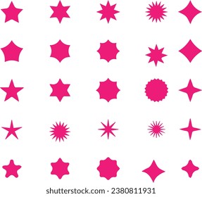  Diseño de vectores de símbolos de estrellas diferentes 