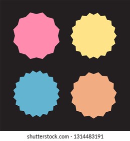 Different starburst vector. Starburst isolated icons set 