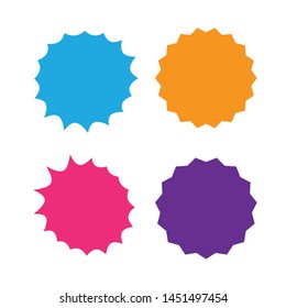 Different starburst vector. Starburst isolated icons set