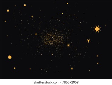 Different Stars as a Background and an empty Word