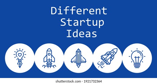 Different Startup Ideas Background Concept Different Stock Vector ...