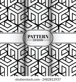 Different Stippled Isometric Cube Shapes Seamless Pattern Geometric Vector Abstract Background. 3D modern work with Hexagons Repetitive Wallpaper. 