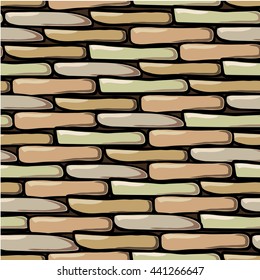 Different stones wall seamless background, vector format