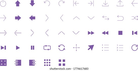 Distinto estilo de iconos de flechas 