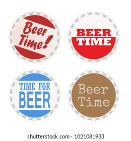 Different style beer time bottle crown caps