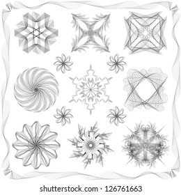 Different style design elements. No open shapes or paths.