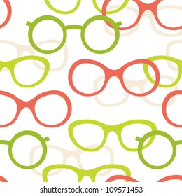 Different style glasses seamless pattern