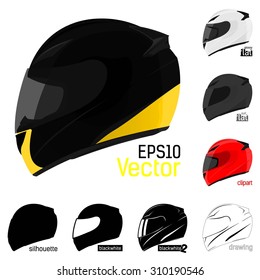 Different Style Helmet Illustration