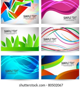 different stylized business card set