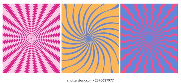 different sun burst effects posters in trendy pink and blue colors.jpg