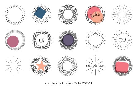 Ensemble De Tournesols Différents - Illustrations Vectorielles Colorées Isolées Sur Fond Blanc