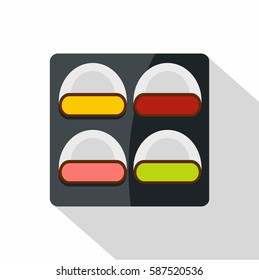 Different sushi icon. Flat illustration of different sushi vector icon for web