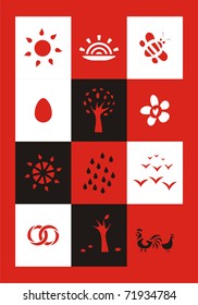 different symbols in a simple manner