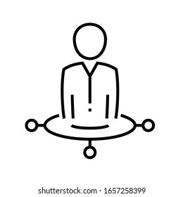 Different tasks line icon, concept sign, outline vector illustration, linear symbol.
