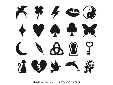 Different Tattoo Style Element Set