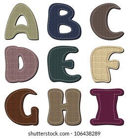 different texture alphabet scrapbook part 1