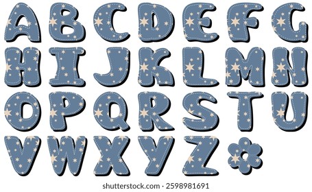 different texture scrapbook alphabet on white background	