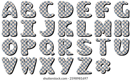 different texture scrapbook alphabet on white background	