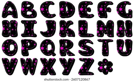 different texture scrapbook alphabet on white background	
