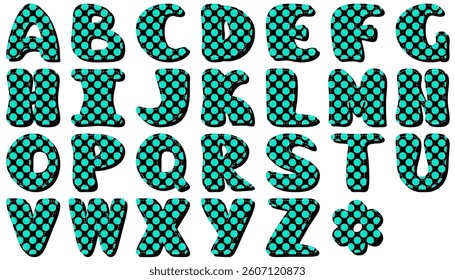 different texture scrapbook alphabet on white background	
