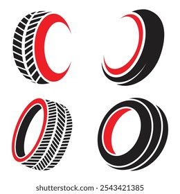 Coleção de modelos de logotipo de pneu diferentes