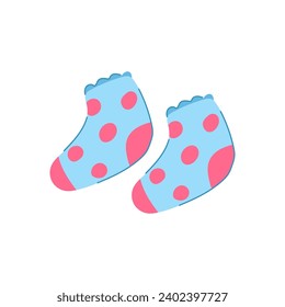 different toddler socks cartoon. element match, drawing fun, shower line different toddler socks sign. isolated symbol vector illustration
