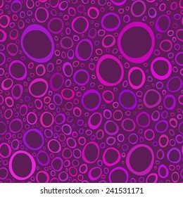 Different tone purple circles seamless pattern. Great vector illustration for your design