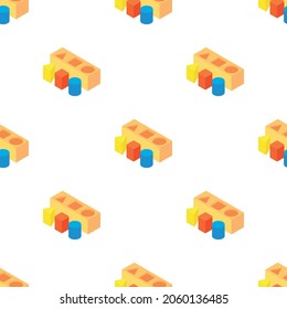 Different toy blocks pattern seamless background texture repeat wallpaper geometric vector