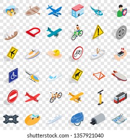 Different transport icons set. Isometric style of 36 different transport vector icons for web for any design