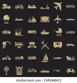 Different transport icons set. Simple style of 36 different transport vector icons for web for any design