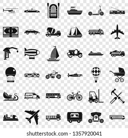 Different transport icons set. Simple style of 36 different transport vector icons for web for any design
