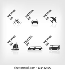 Different travel icons