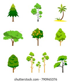 Similar Images, Stock Photos & Vectors of Types of trees icons set