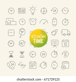 Different trendy outline icons collection. Web and mobile app thin line icons 