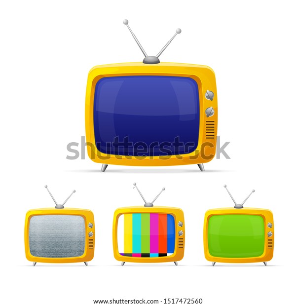 Different Tv Color Screen Display Set 库存矢量图（免版税）1517472560 | Shutterstock