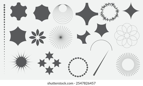 different type abstract graphic elements for different purposes