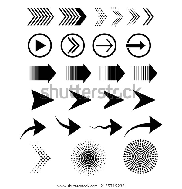 Different Type Arrow Vector This Design เวกเตอร์สต็อก ปลอดค่าลิขสิทธิ์ 2135715233 Shutterstock 1513