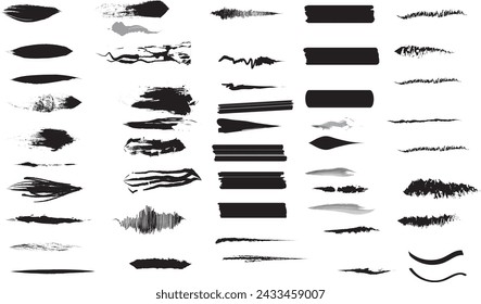 Different type of brushes in vetor form. More than 25 brushes.