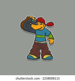 Different type of cartoon dog faces for stickers. funny cartoon different dog breeds in trendy style.