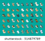 Different type of cartoon dogs