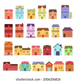 different type of house doodle style