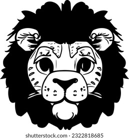 Different type of lion faces for posters and other purposes