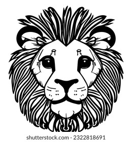 Different type of lion faces for posters and other purposes