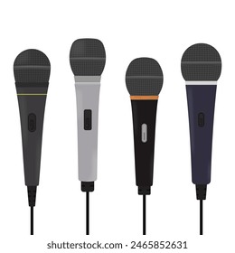Different Type of Microphone Icon Set