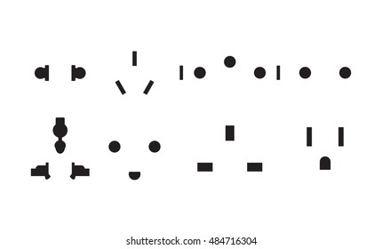 Different type power socket set