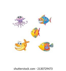 Tipo diferente de ver Diseño de colección de peces