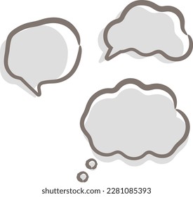 Different type of speech bubble illustration sets 